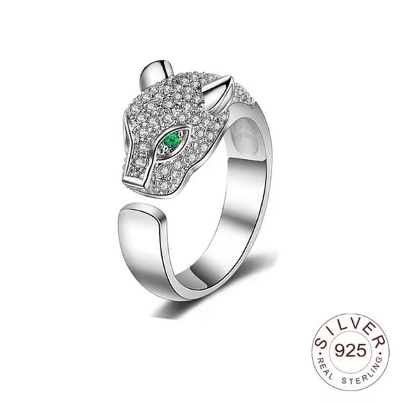 Sterling Silver Panther Ring - Picture 1 of 10